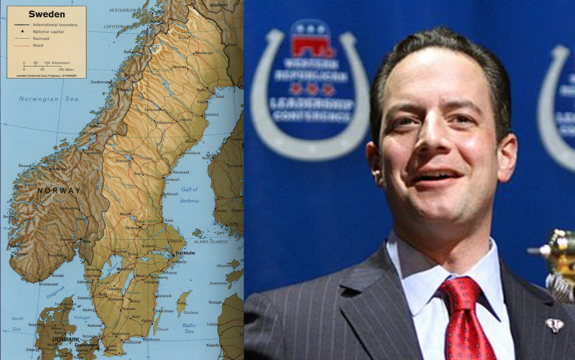 Crisis at CPAC: Preibus confesses Sweden is "safe," "thoroughly lovely"