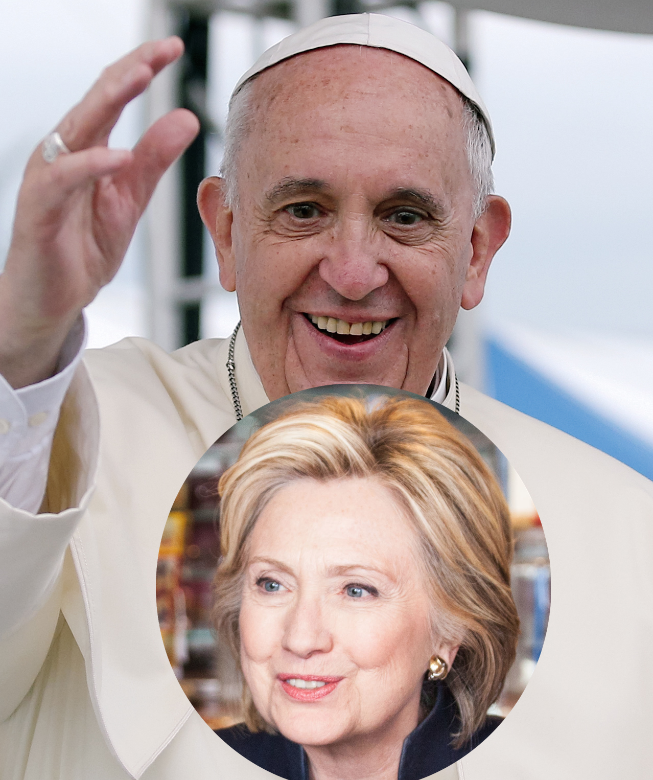 Pope Francis breaks from centuries of tradition, declares Clinton the first living saint