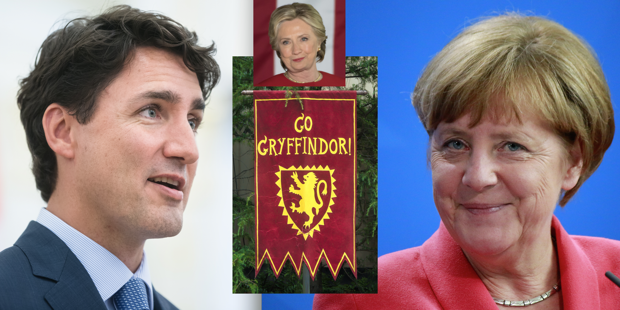 Merkel and Trudeau congratulate Clinton, plan Gryffindor-themed White House sleepover