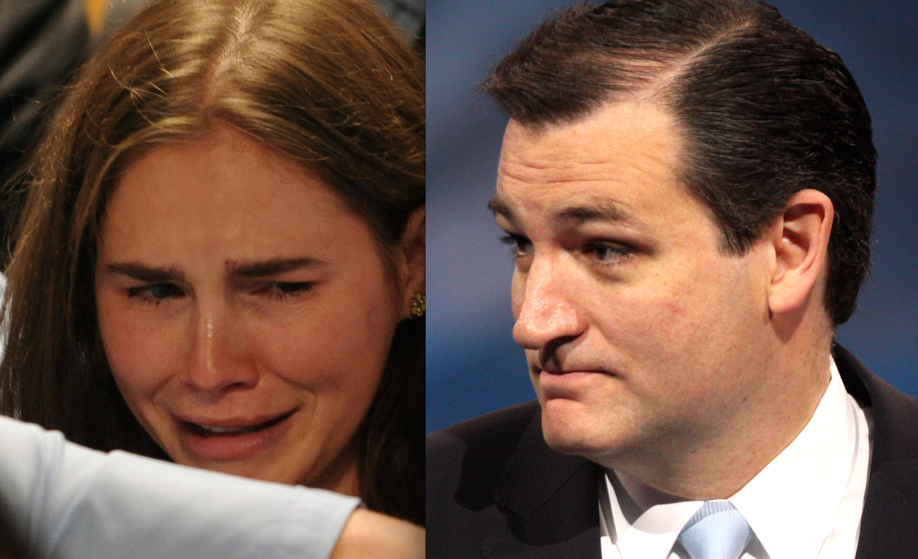 Ted Cruz confirms Amanda Knox's innocence, admits to another high-profile murder